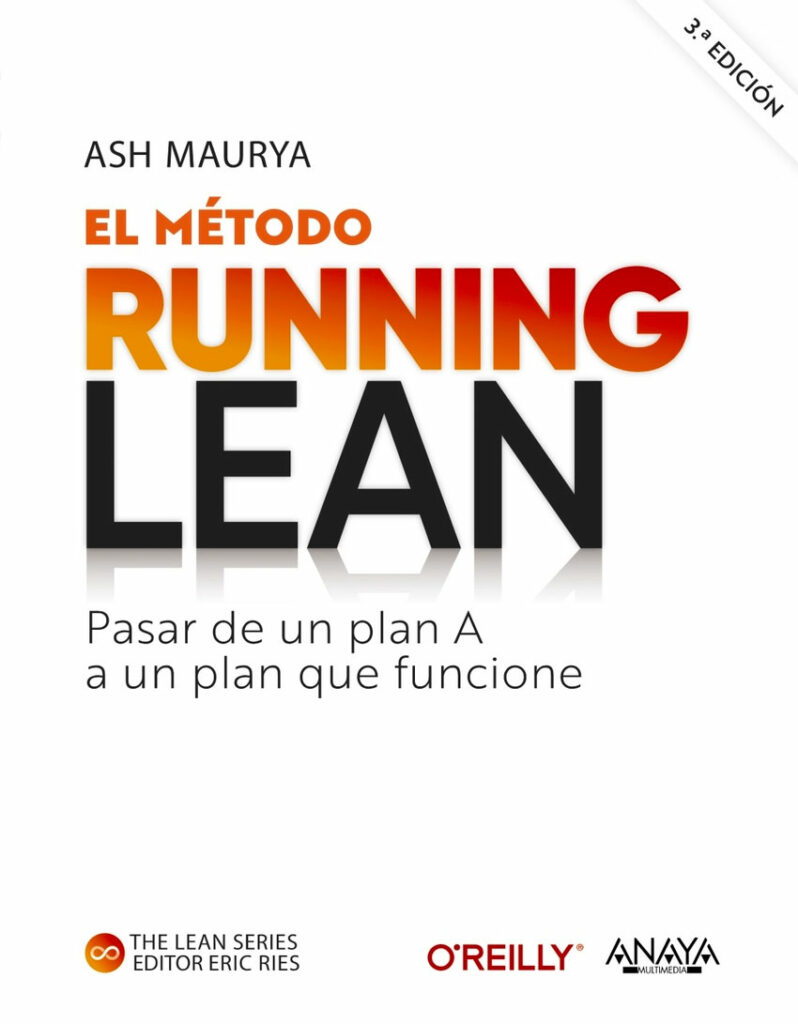 Portada del libro de emprendimiento "El método Running Lean".