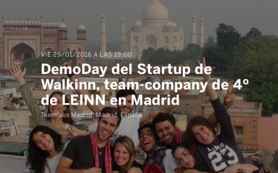 DemoDay del Startup de Walkinn, team-company de 4º de LEINN en Madrid